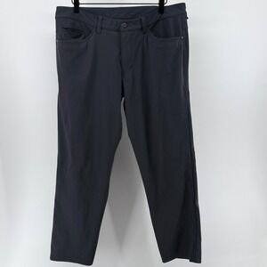 Lululemon ABC Pant Mens 34x28 Dark Grey Classic Fit Warpstreme Trouser M5583S